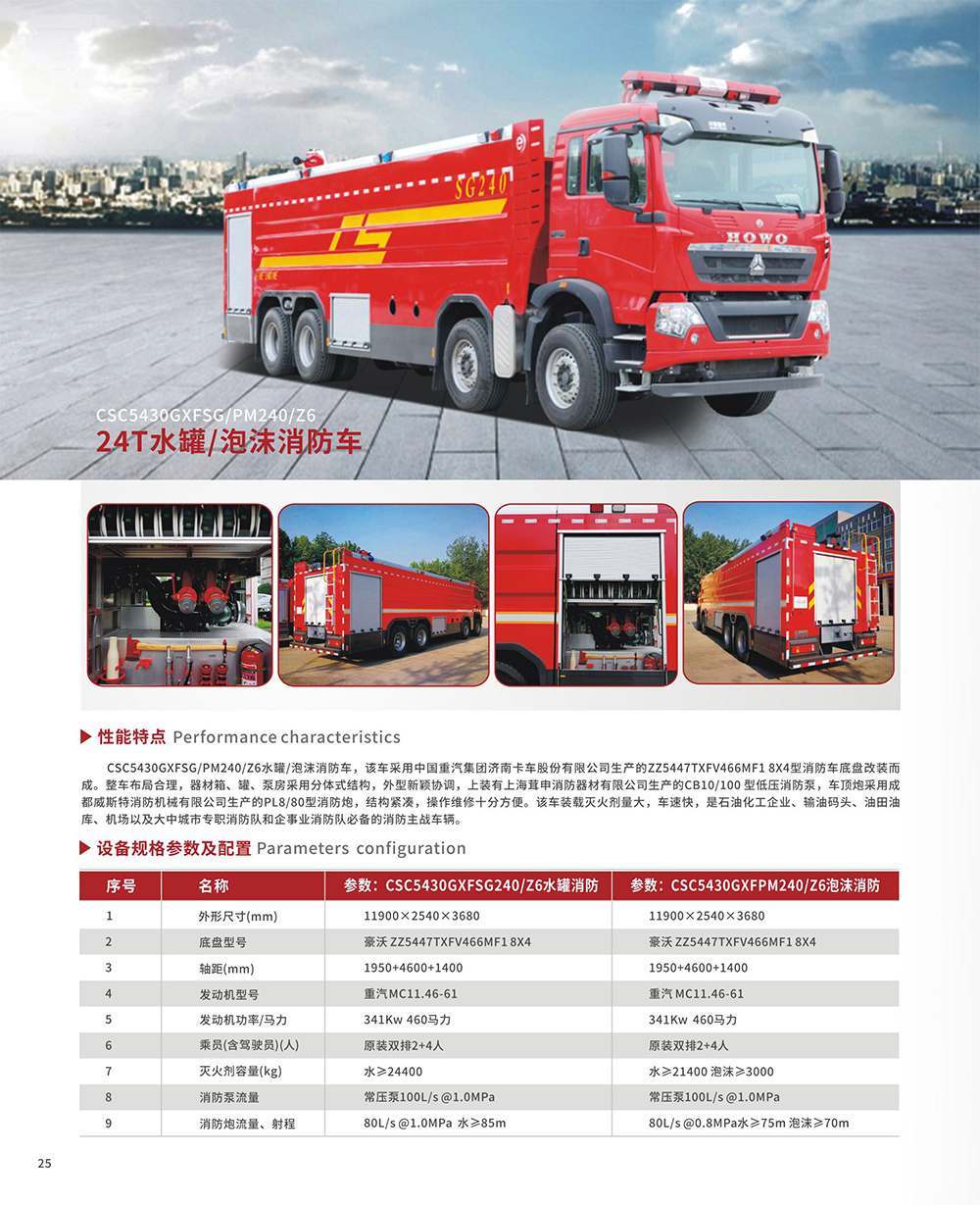 24T水罐/泡沫消防車